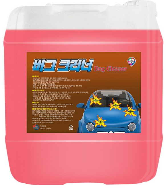 카보이 버그크리너 날파리 새똥 벌레똥제거, 18.75L, 1개