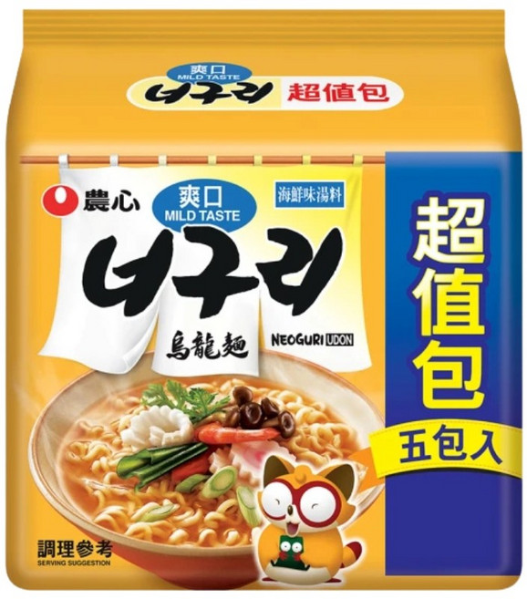 農心 爽口海鮮烏龍麵, 1個