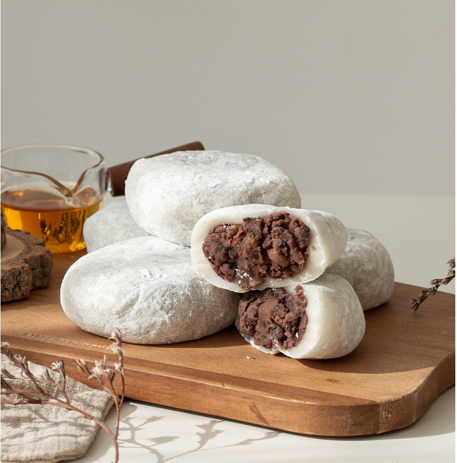 건영 왕 찹쌀떡 모찌떡 80g (아침대용 개별포장떡) 당일생산 당일발송, 10개