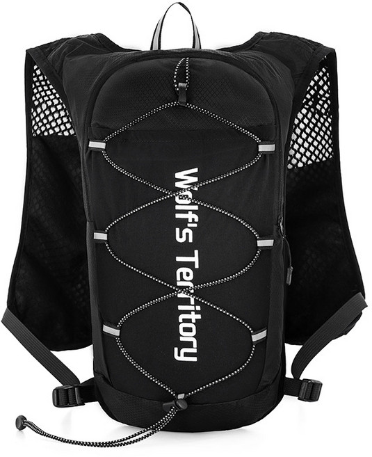 아웃도어 트레일 러닝 등산 배낭 러닝조끼 베스트 경량 러닝 가방, 블랙