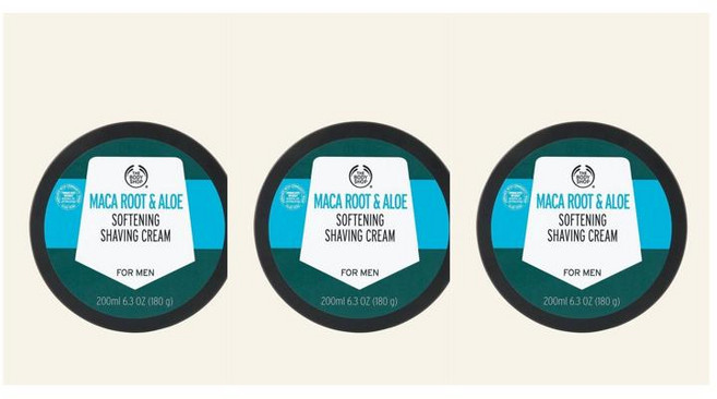 바디샵 마카 루트 알로에 소프트닝 쉐이빙크림 포맨 남성용 200ml 3개 BODY SHOP Maca Root & Aloe Softening Shaving Cream For Men