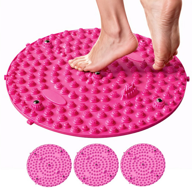 코코린트 지압매트 혈액순환 발바닥 발지압매트 지압판 따뜻한 발 마사지판 마사지기, 핑크, 3개