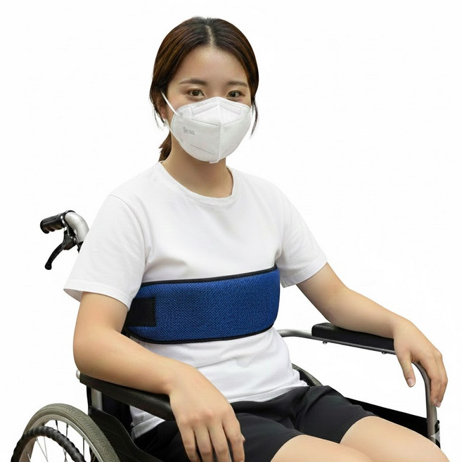 DLi 휠체어안전벨트 - 사용하기 쉽고 편리한 휠체어벨트, 1개, 파랑