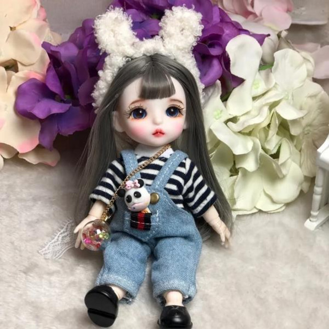 구체관절인형옷 BJD 인형 수제 메이크업 미니 볼 조인트 패션 의류 아름다운 상자 18 드레스 업 장난감 선물 17cm, [06] 구체관절인형옷 doll 06, 1개