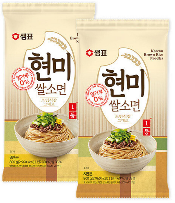 샘표 현미 쌀소면 /글루텐프리 국수, 800g, 2개