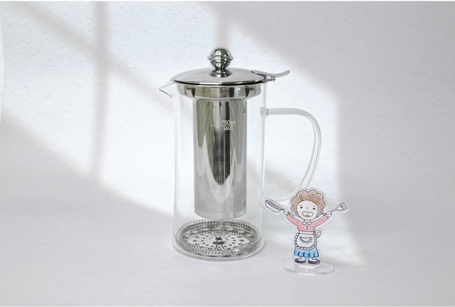 레벤호프 내열유리 티포트 티주전자 티팟 1.0L 물병형 인덕션사용, 1개, 1L, 투명