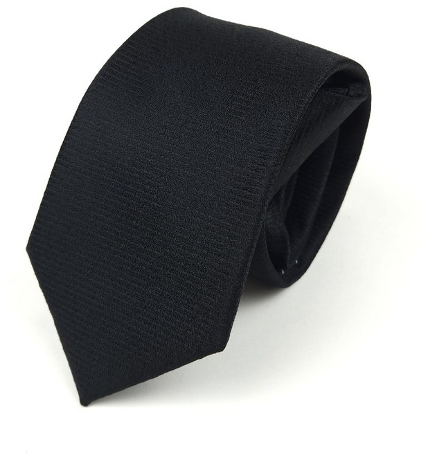 이슈커머스 7cm 솔리드 자동 지퍼 넥타이 NT224