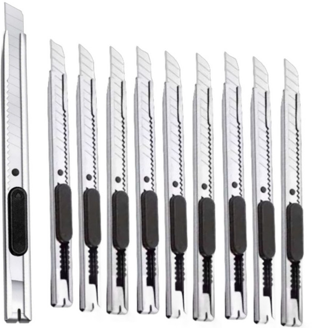 또도리 사무용 작업용 소형 커터칼 10P, 10개, 단일