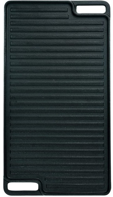 ProCook 프로쿡 뒤집을 수 있는 주철 그릴 플레이트 에나멜 처리 46 cm x 26 cm 블랙, 1개