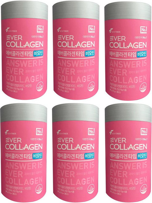 에버콜라겐 타임 비오틴, 90g, 6개