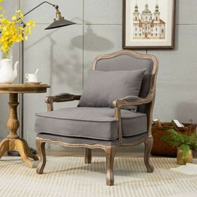 빈티지 쇼파 1인용 용 카페 엔틱 소파 거실 인테리어, 2. 그레이리넨