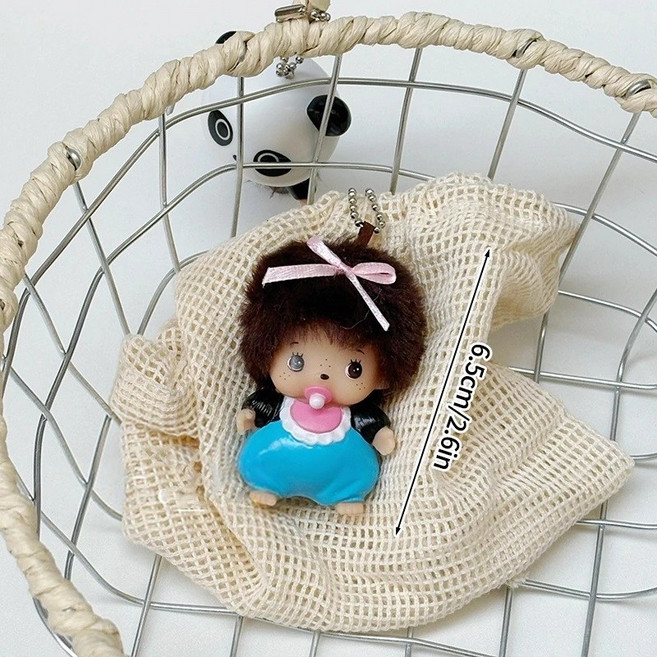 몬치치 미니 피규어 키링 자동차 장식 카와이 인형, S2