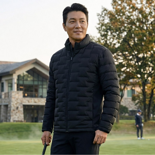 [간절기겨울용]김영주스포츠 남성 무봉제 다운 경량 패딩점퍼 MJ113