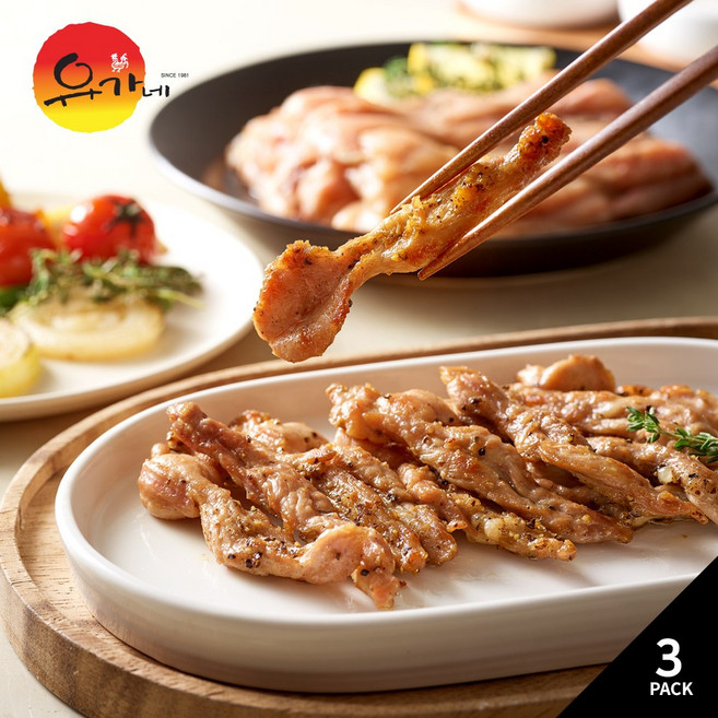 유가네 닭목살 소금구이 300g x 3팩, 3개