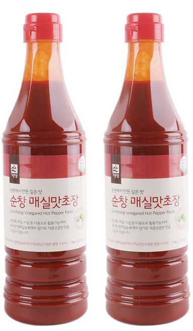 [종합코리아]순창고을 청매실 초고추장 오랜전통, 1kg, 2개