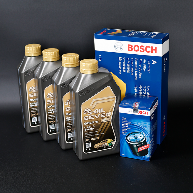 K3 1세대(YD) 가솔린 1.6GDI 엔진오일 필터 세트 세븐골드 C2C3, 가솔린 1.6 GDI, 세븐골드C2C3 5W30 4리터, O1182+A2422, 1개