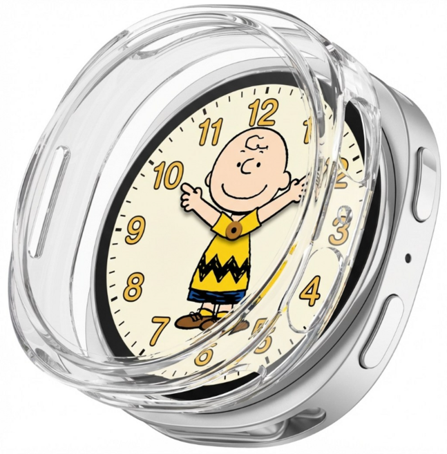 갤럭시워치9 8 호환 풀커버 실리콘 보호 케이스 40mm 44mm, 투명, 1개