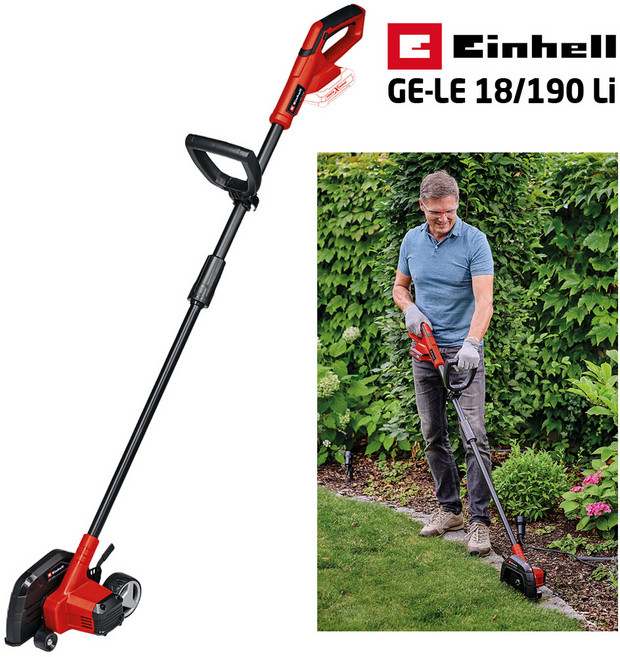Einhell 아인헬 GE-LE 18/190 Li 충전 잔디 엣지 트리머 깎이 깎기 가장자리 무선 충전식 전동 전기 18V 잡초 잔듸 제거 커터 커팅 공원 운동장 학교 마당 아파트, ①.본체만 구매(배터리.충전기없음)