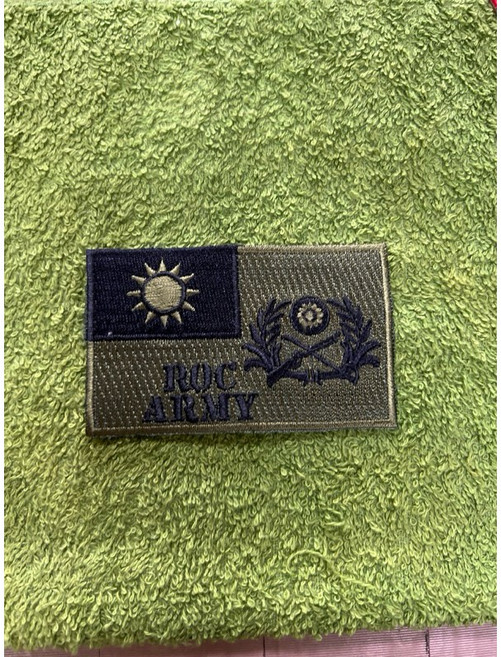 刺繡工藝 耐用材質 軍事收藏 個性化裝飾, 新式陸軍綠色國旗臂章, 1個