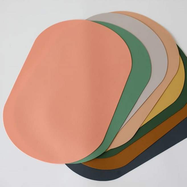 마리포사 거실 주방 논슬립 실리콘 데카포 브런치 디너 플레이팅 테이블 매트 8color, 살몬, 1개