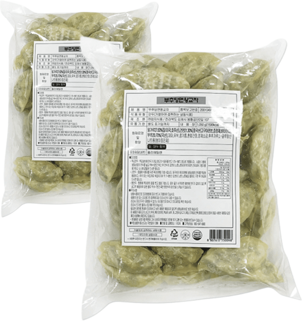 엄지 부추당면왕교자 비건식, 1.05kg, 2개