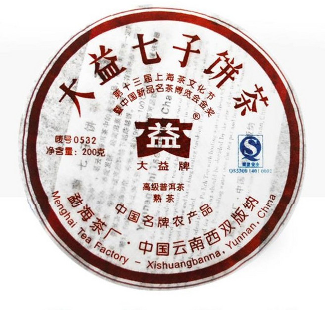 [대익차] 07년 대익 0532 숙병 (200g) 보이숙차, 1개, 200g, 1개입