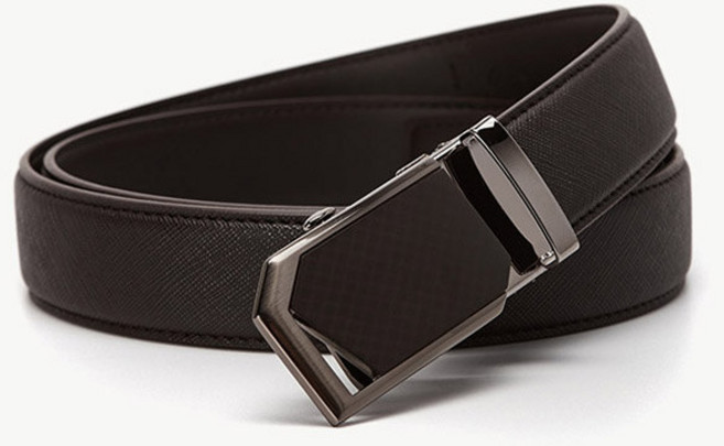 [STCO] 남성 정장자동 언벨런스 커팅 벨트 브라운