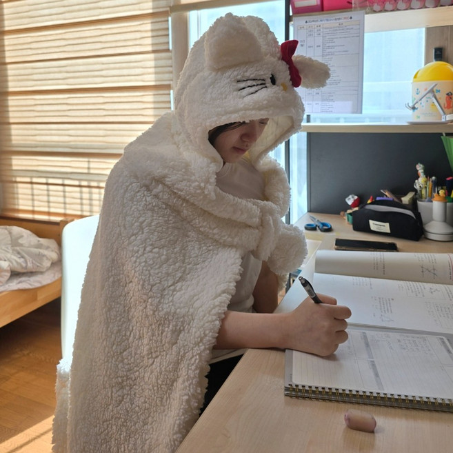 에픽스 망토 후드 입는 담요