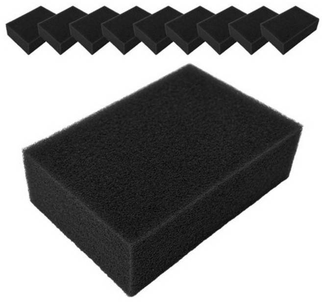 월드크린 미용실 탄탄 스펀지 M, 블랙, 10개