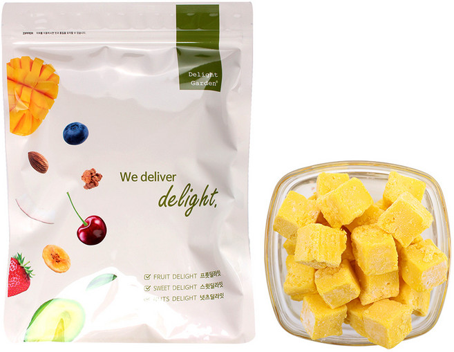 딜라잇가든 망고 치즈케이크큐브, 1개, 1kg