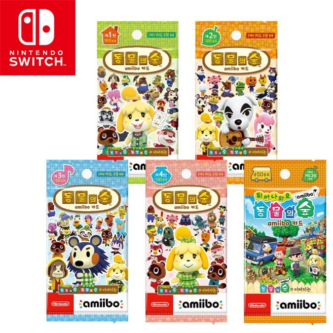 닌텐도 동물의 숲 아미보 카드 1팩 정발 새제품(1~5탄), 5탄