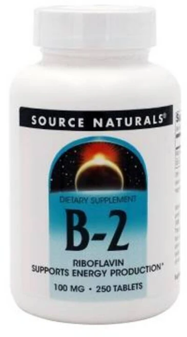 소스 내추럴스 비타민 B-2 리보플라빈 100 mg 250 타블렛, 기본, 1개, 250정 - 쿠팡