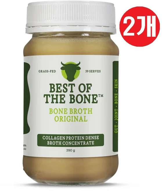 [청정호주직구] 베스트오브더본 호주 초지방목 목초 사골 우골 육수 엑기스, 390g, 2개 - 쿠팡