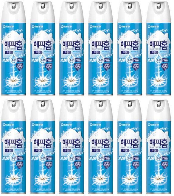해피홈 유한양행 에어로솔 수성 살충제 무향, 500ml, 85개