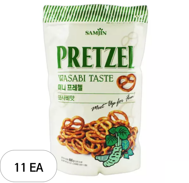 삼진미니프레첼와사비맛 800g, 11개