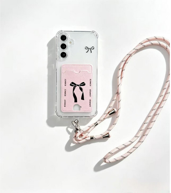 유샘 갤럭시 A16/A17/A36/A37/A56/A57 귀여운 카드수납 길이 조절 목걸이 스트랩 케이스 CY426