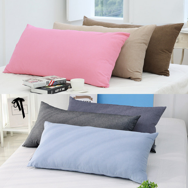 스타일공간 단색 선염 등쿠션 대쿠션 대형 커버, 데님브라운