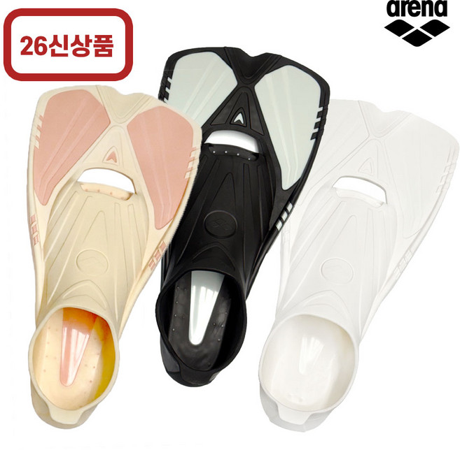 26년 신상품 아레나 A46AC1AF03 아동 어린이 성인 숏핀 오리발 수영훈련용품 물놀이, BLK(블랙)