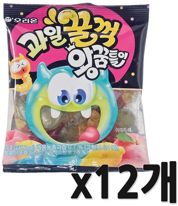 오리온 과일꿀꺽 왕꿈트리, 75g, 12개