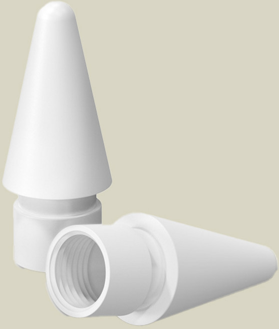 유난이네 애플펜슬 촉 오리지널 연필형 무소음 [1세대 2세대 C타입 Type-C 호환 팁 슬림 반영구 극세사 초미세 펜촉], 화이트, 1개