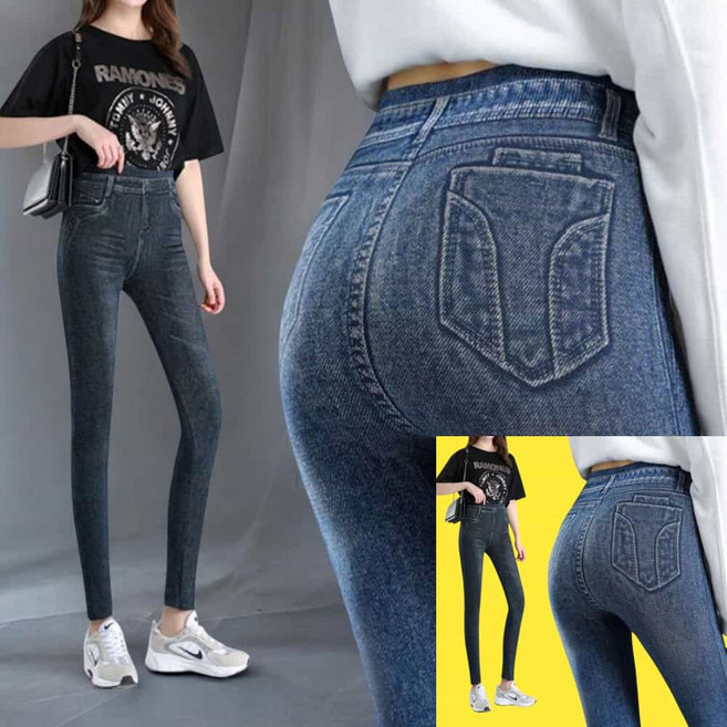 다리가 예뻐보이는 슬림핏 데님 워싱 레깅스 여성레깅스 레깅스팬츠 레깅스진 데님레깅스