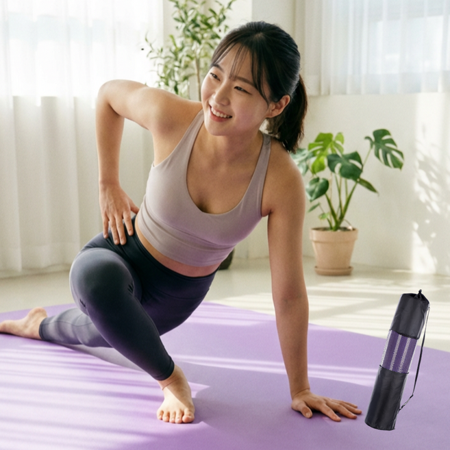 요가연구소 넓은 NBR 운동매트 두꺼운 홈트 헬스장 필라테스 층간소음, 1개, 파스텔퍼플