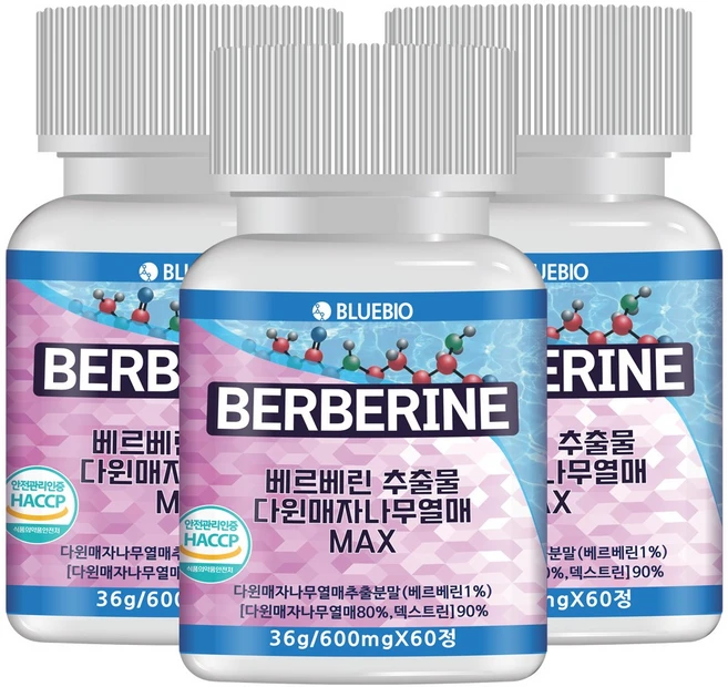 베르베린 추출물 다윈매자나무열매 MA0mg, 3개, 60정 - 쿠팡