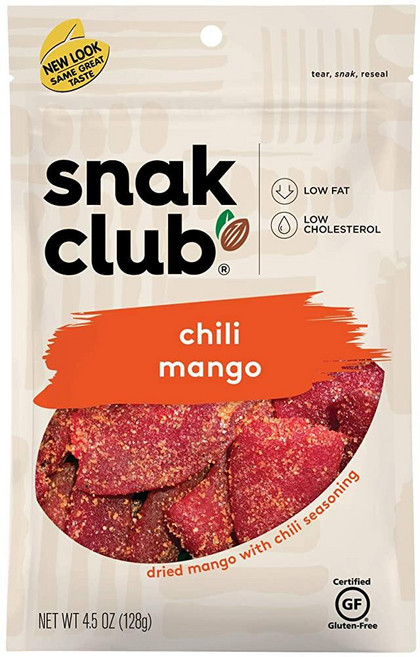 Snak Club 칠리 망고 127.6g(4.5온스) 6개입 (1팩), 1개, 128g