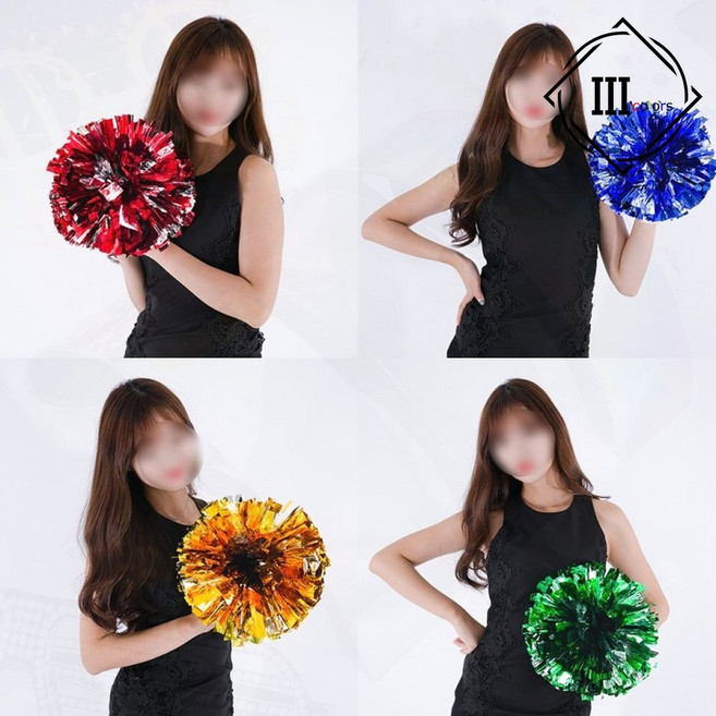 치어리더 응원 수술 투톤 운동회 체육대회 장기 자랑 댄스, 1개, 봄이네가게 블루