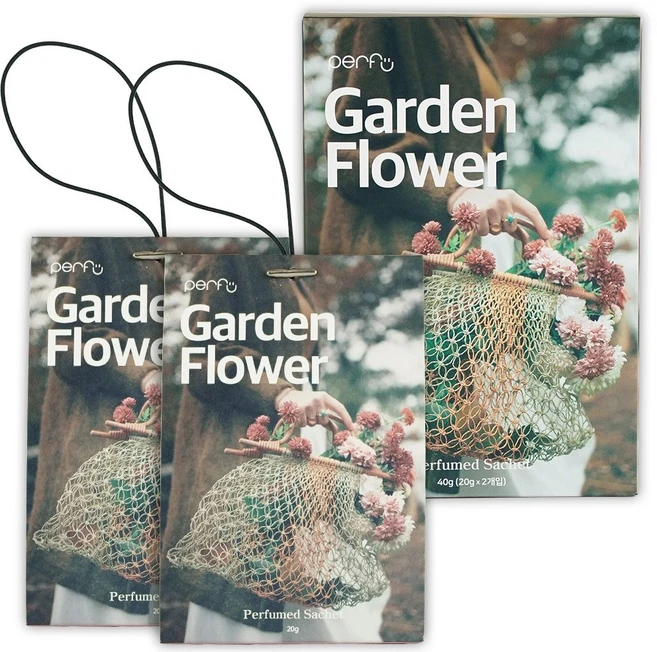 퍼퓨 퍼퓸 샤쉐 옷장 차량용 방향제 탈취제 본품, 40g, 1개, 가든플라워 - 쿠팡