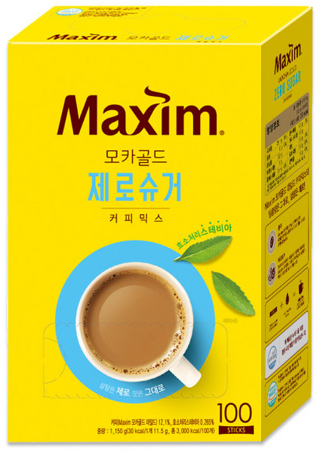 맥심 모카골드 제로슈거 100T, 1.15kg, 100개입, 1개