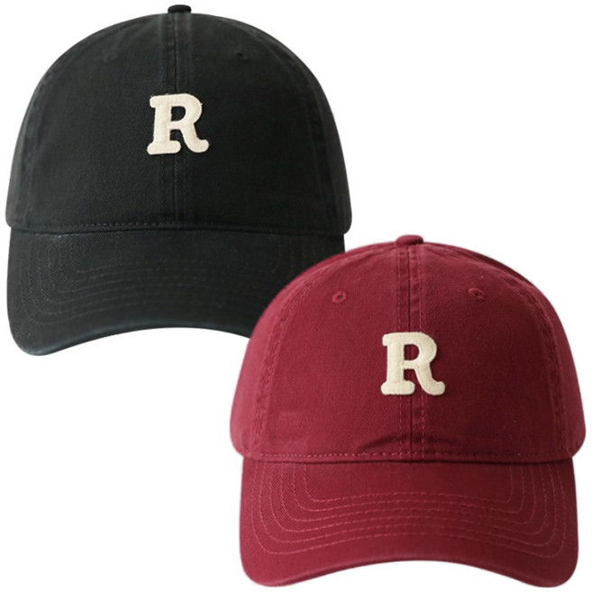 에쉬울프 남녀공용 R로고 볼캡 2종세트