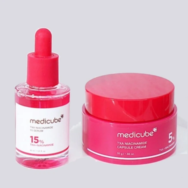 메디큐브 TXA 핑크 토닝 2종 세트(TXA 캡슐크림+TXA 흔적 토닝 세럼), 1개, 30ml - 쿠팡