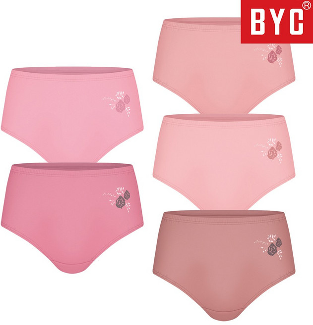 BYC 여성 순면 삼각 팬티 5매입 맥시팬티 할머니팬티